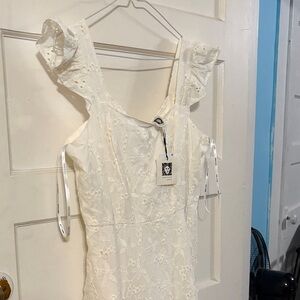 Anne Klein White Eyelet Dress